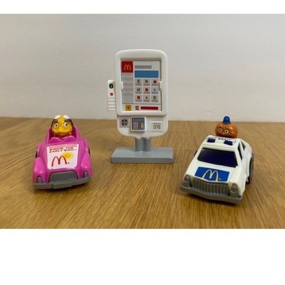 McDonalds Toy Lot Unisex OS Multicolor Good Pullback Cars Birdie Big Mac Kiosk